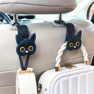 Brand New Cute 3D Cartoon Cat Car Headrest Hook (2pcs.)